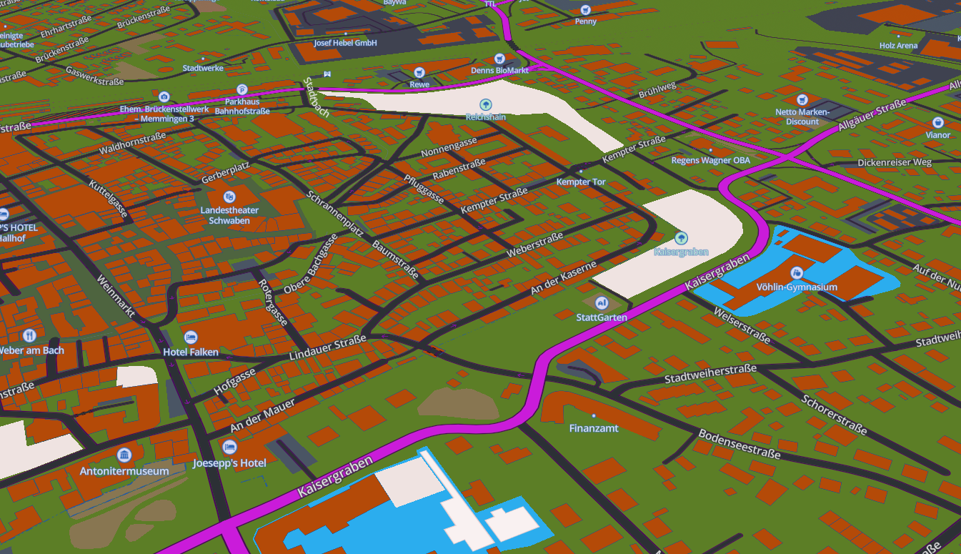 earthly tones on the map